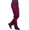 Mid Rise Slim Straight Drawstring Pant WWE4203 in Wine