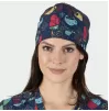 Scrub hat MODENA, blue with cup cake