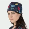 Scrub hat MODENA, blue with cup cake