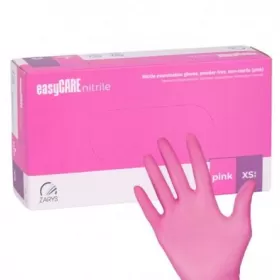 Nitrile disposable diagnostic and protective gloves, Easycare, pink, 100 pcs